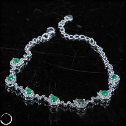 Elegantes Smaragd-Armkettchen - 5,71g 28,55ct