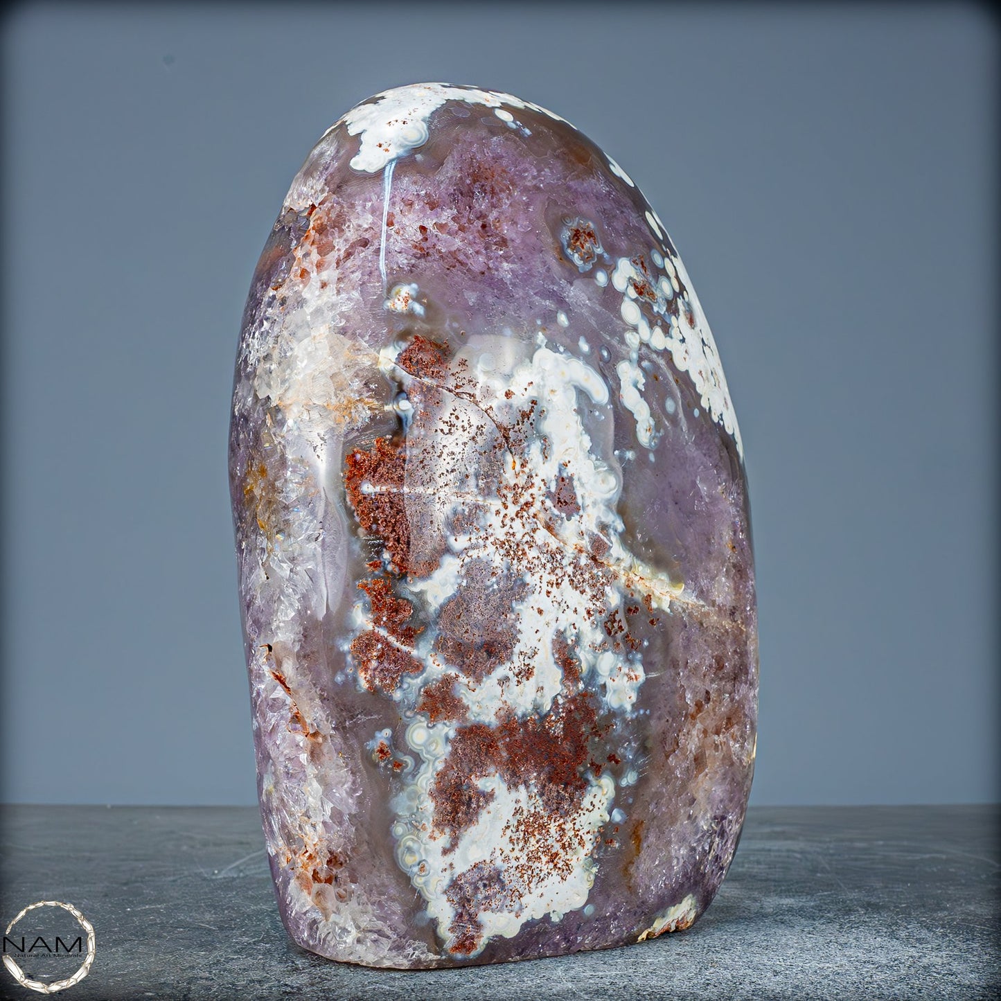 Natürliche Ozean-Jaspis Kristall-Freiform mit Amethyst - 2648,44g
