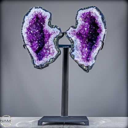Natürliche Amethyst Drusen Flügel auf Ständer - 24320,31g