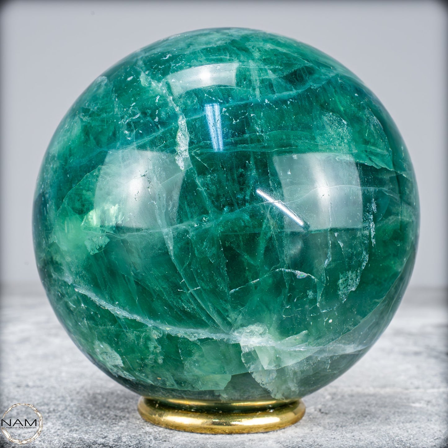 Natürliche Grüne Fluorit Kristallkugel, Spitzenqualität - 1406,15g