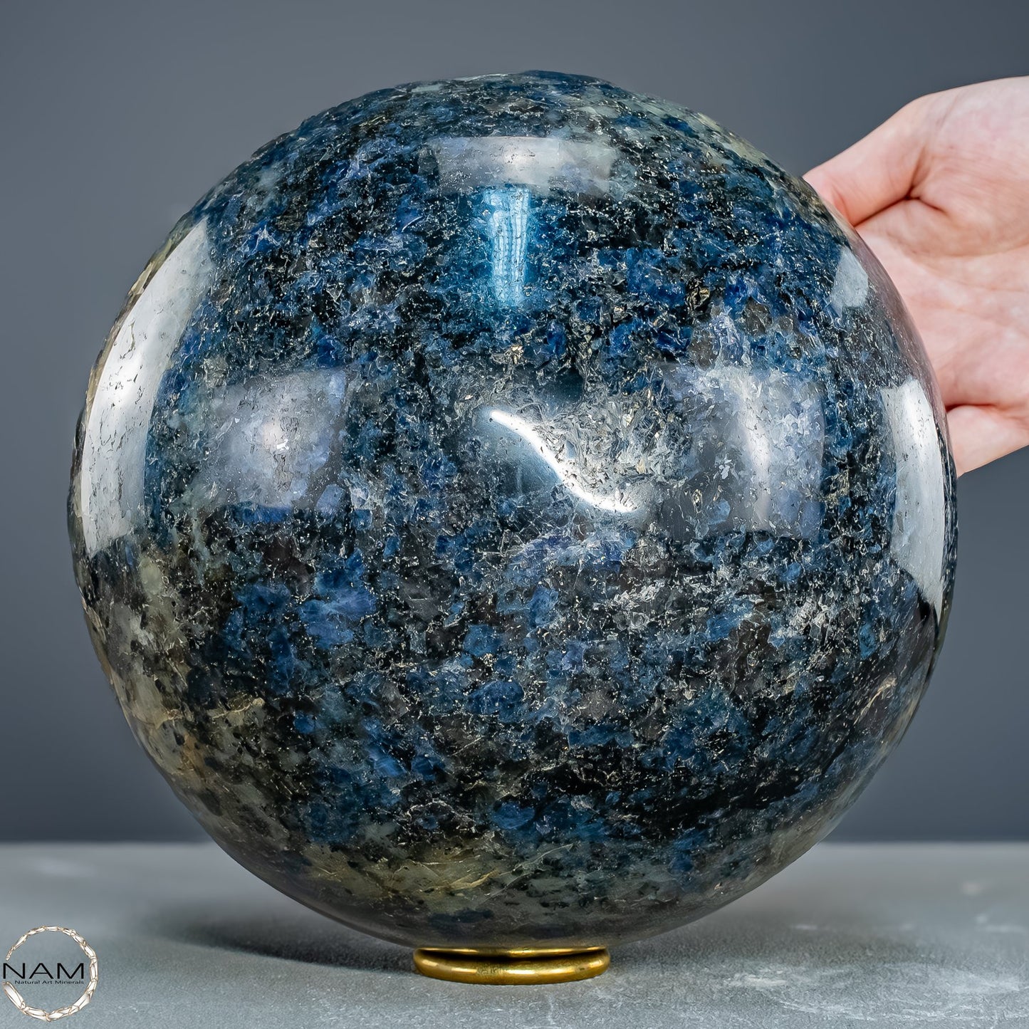 Natürliche Blaue Cordierit-Kristall Kugel, Spitzenqualität - 9567,37g
