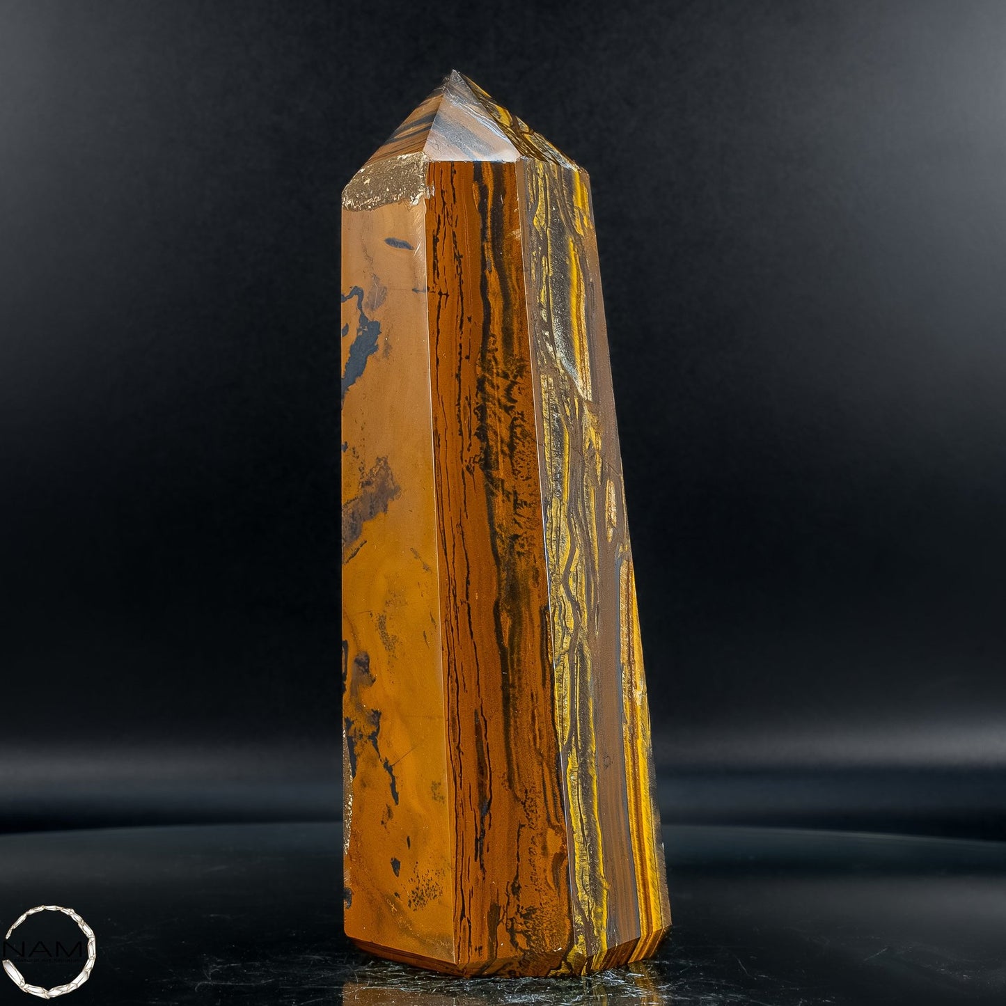 Natürlicher Tigerauge-Obelisk - 1162,67g