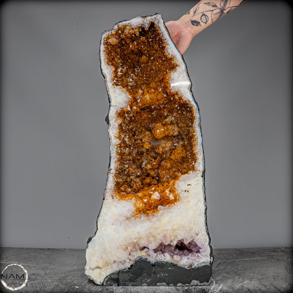 Atemberaubende 24 kg Citrin-Amethyst-Druse-24043,88g