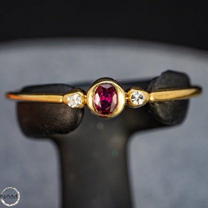 Atemberaubender Rubin-Diamant-Ring aus edlem 585er Gold -4,4ct