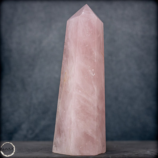 Natürlicher Großer Rosenquarz Obelisk aus Brasilien - 6907,55g