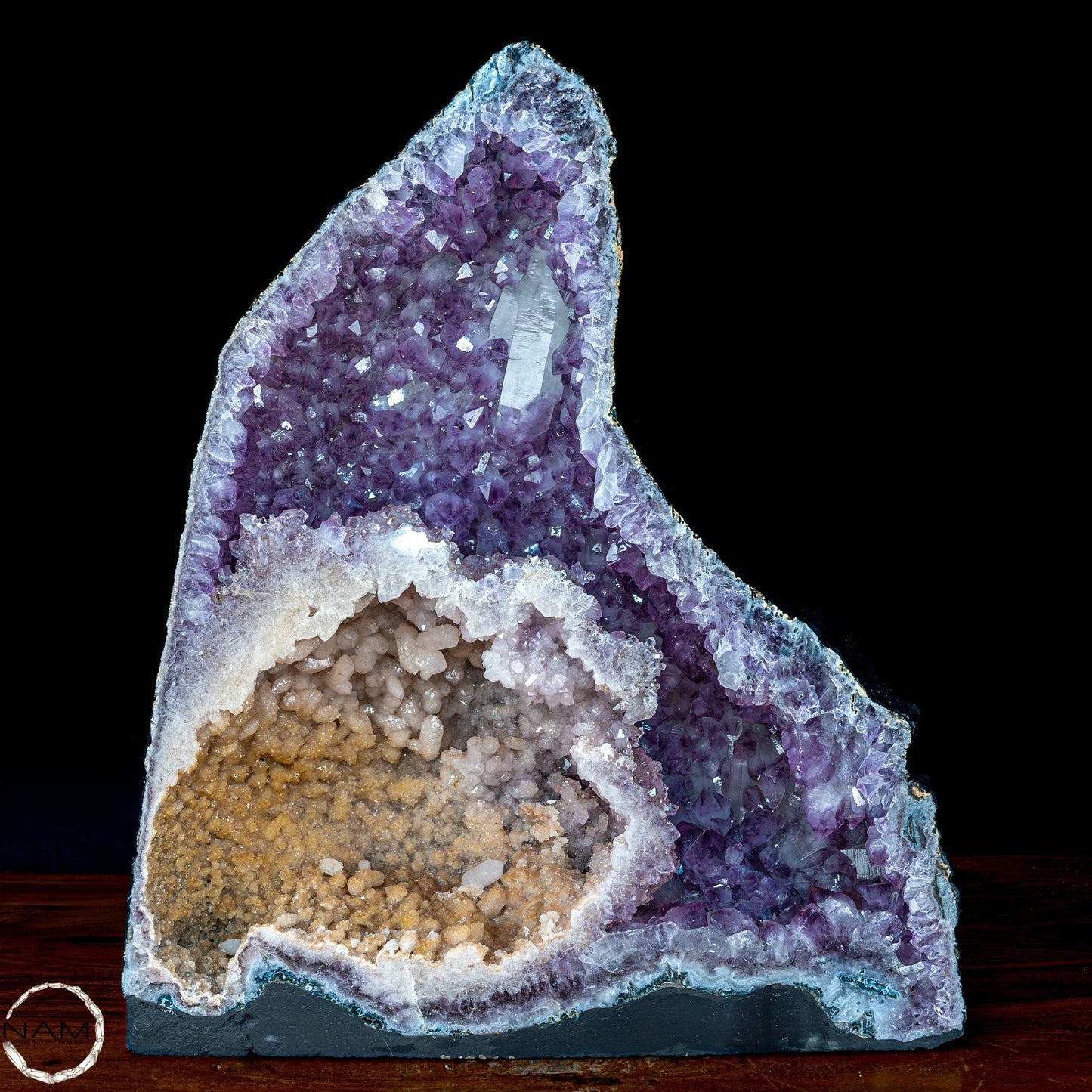 Museumsstück Chalcedon, Calcit, Citrin, Amethyst Geode - 38604.11g