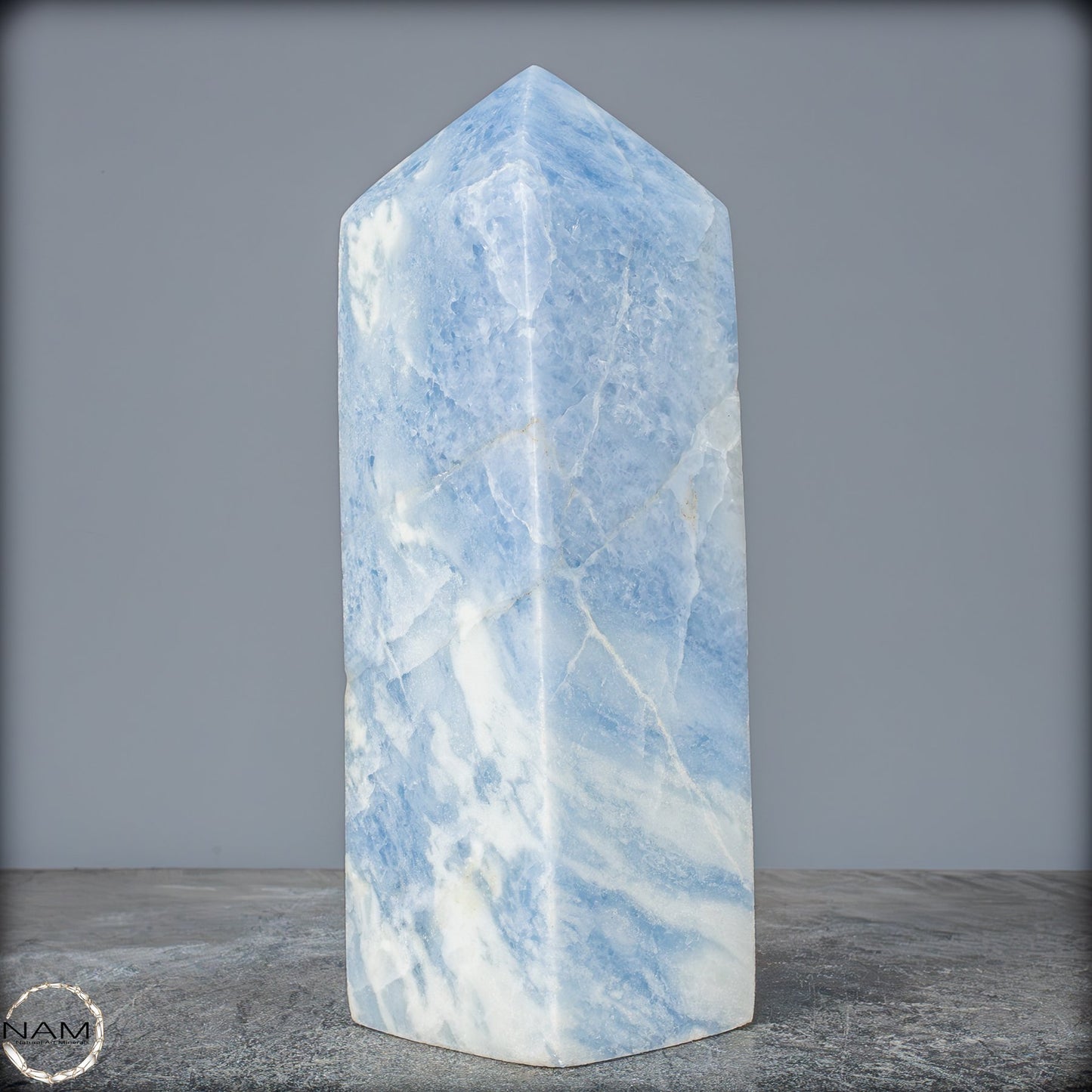 Natürlicher Blauer Calcit-Kristall Obelisk - 2542,91g