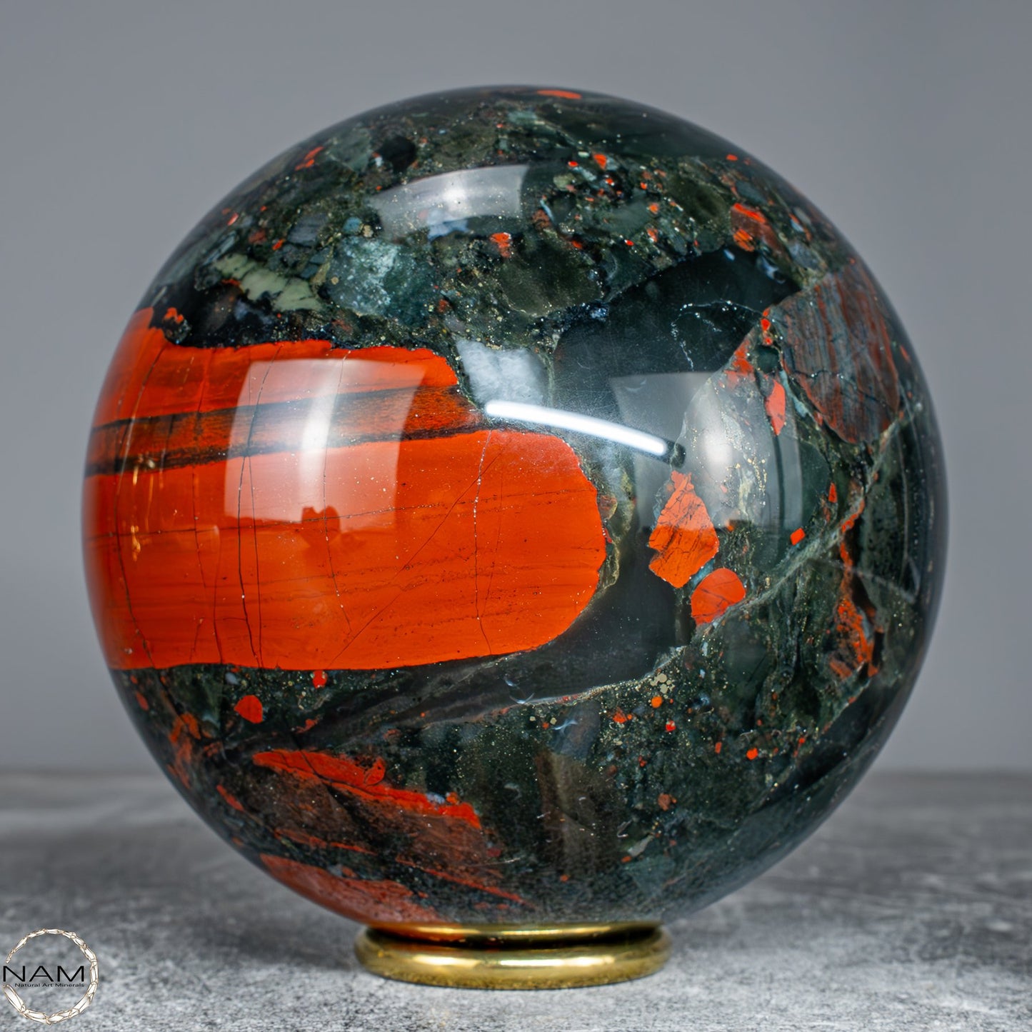 Natürliche Drachenblut-Jaspis Kugel aus Afrika -1799,31g