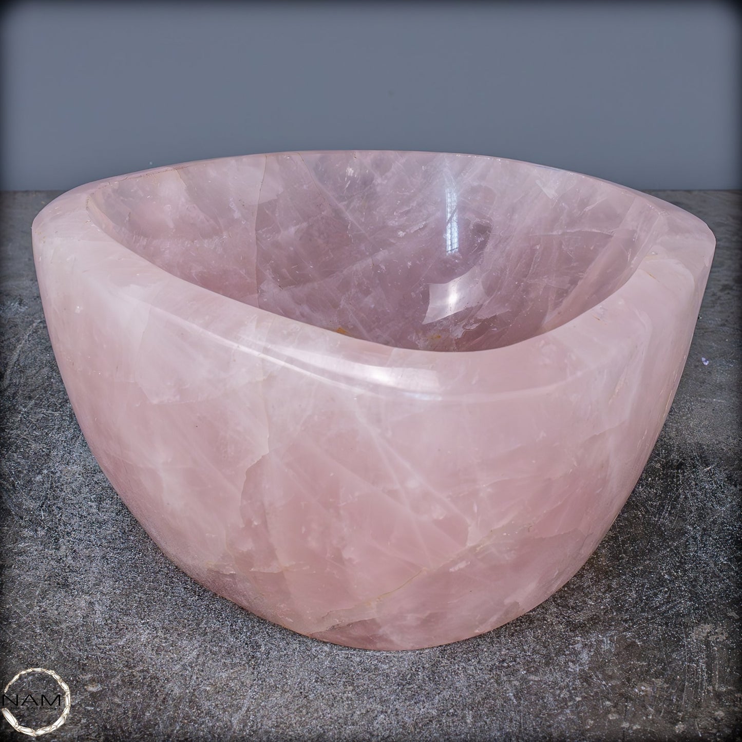 Natürliche Rosenquarz Schale / Schüssel - 4359,15g