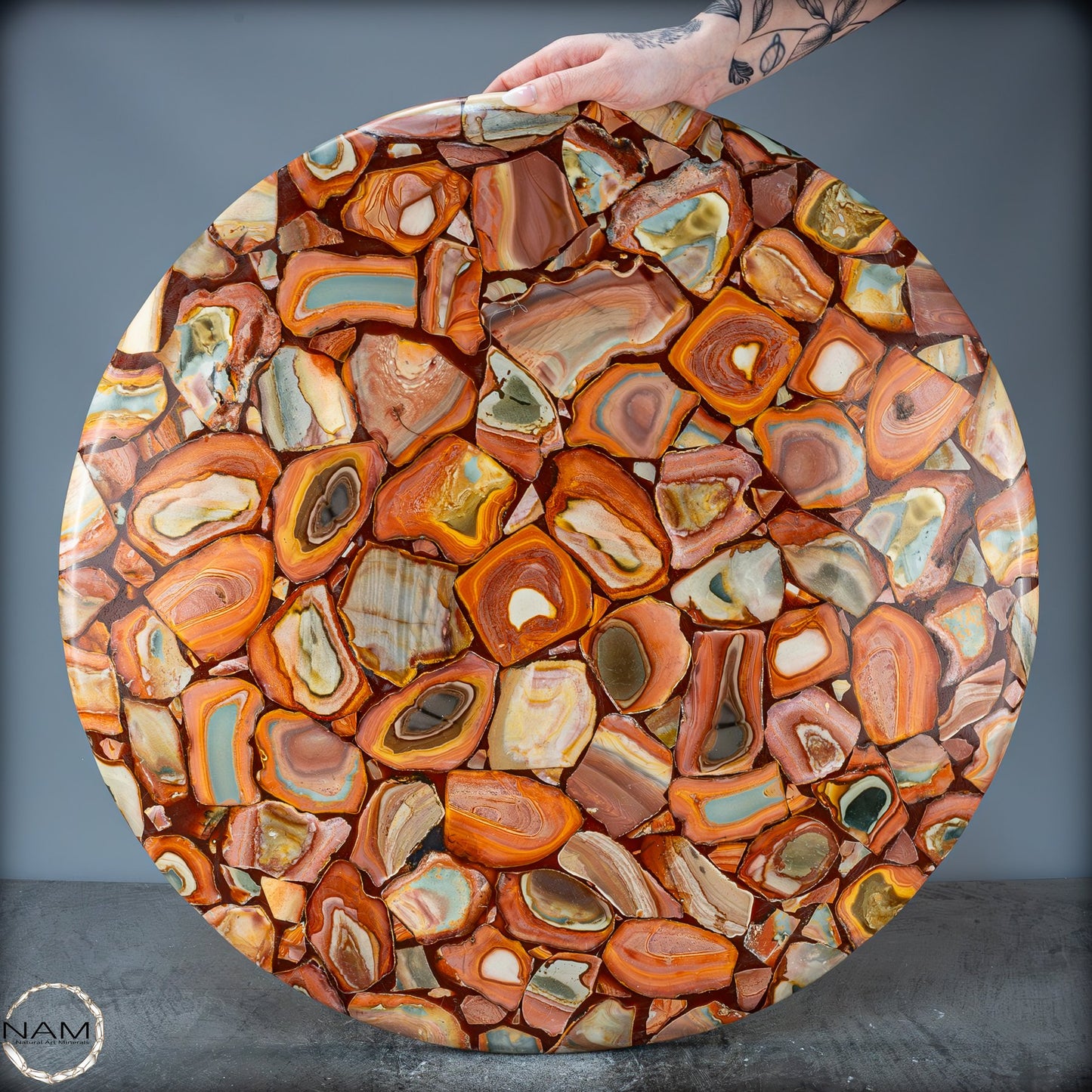 Wunderschöne Tisch-Platte aus Natürlichem Jasper - 13984,11g