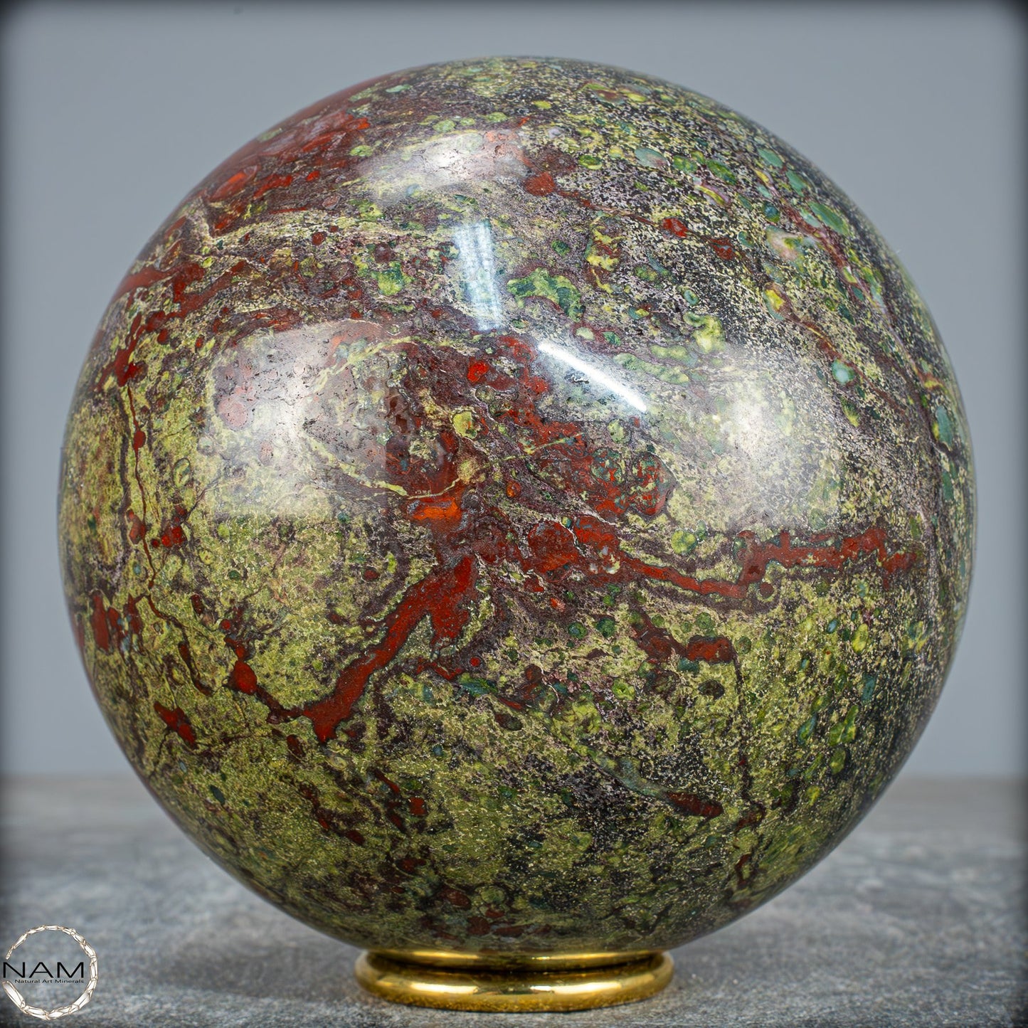 Natürliche Drachenblut-Jaspis Kugel aus Australien - 2860,59g