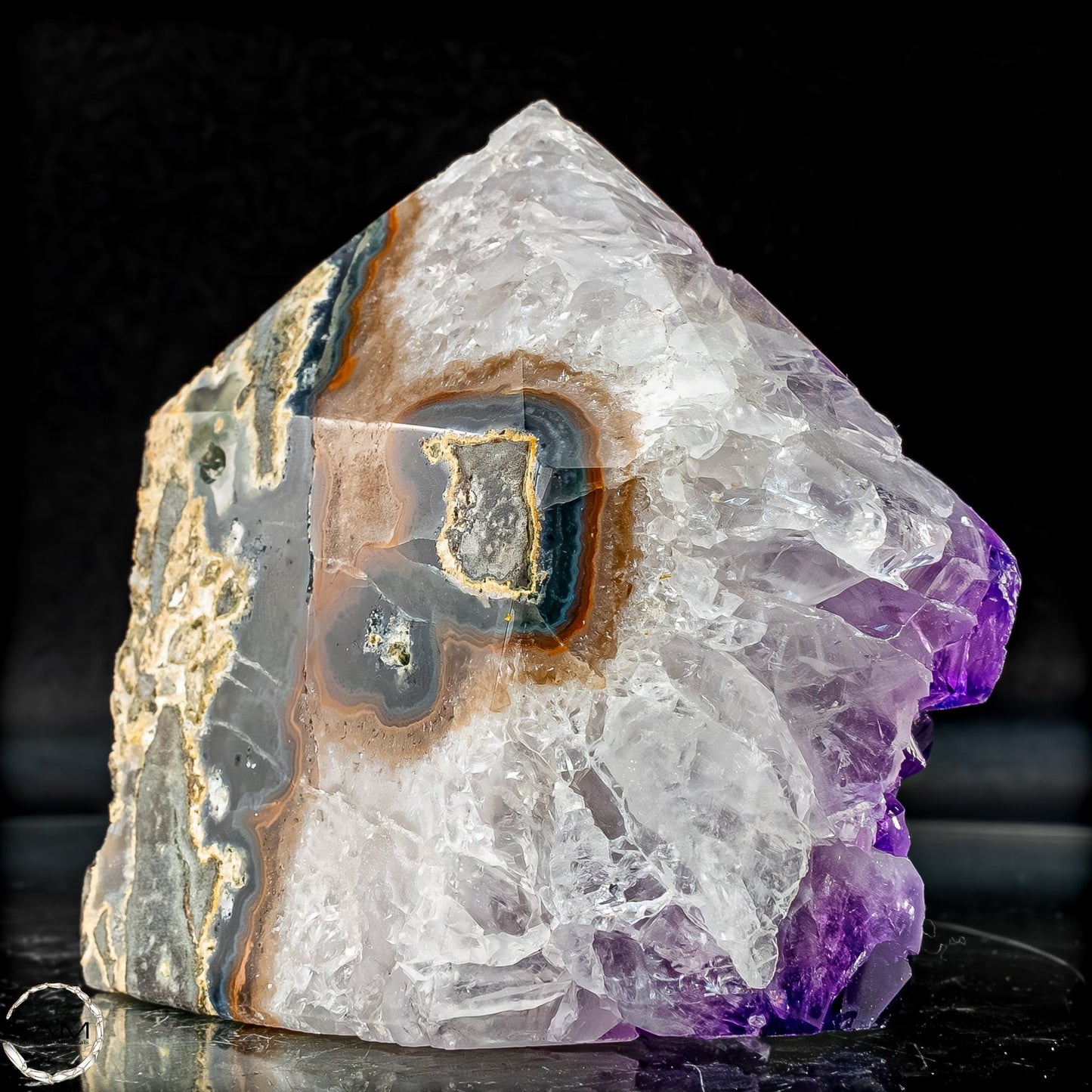 Natürliche Amethyst-Kristall Druse/Spitze - 728,27g