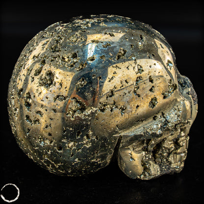 Natürlicher Pyrit Schädel/Totenkopf Skulptur -603,54g