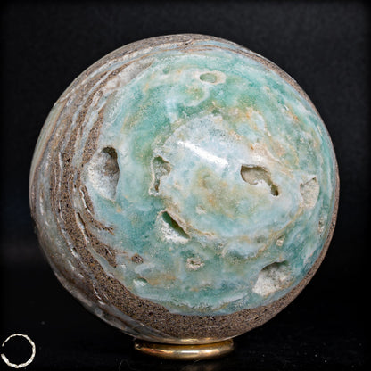Natürliche Blau-Grüne Aragonit-Kristall Kugel - 727,72g - 80mm