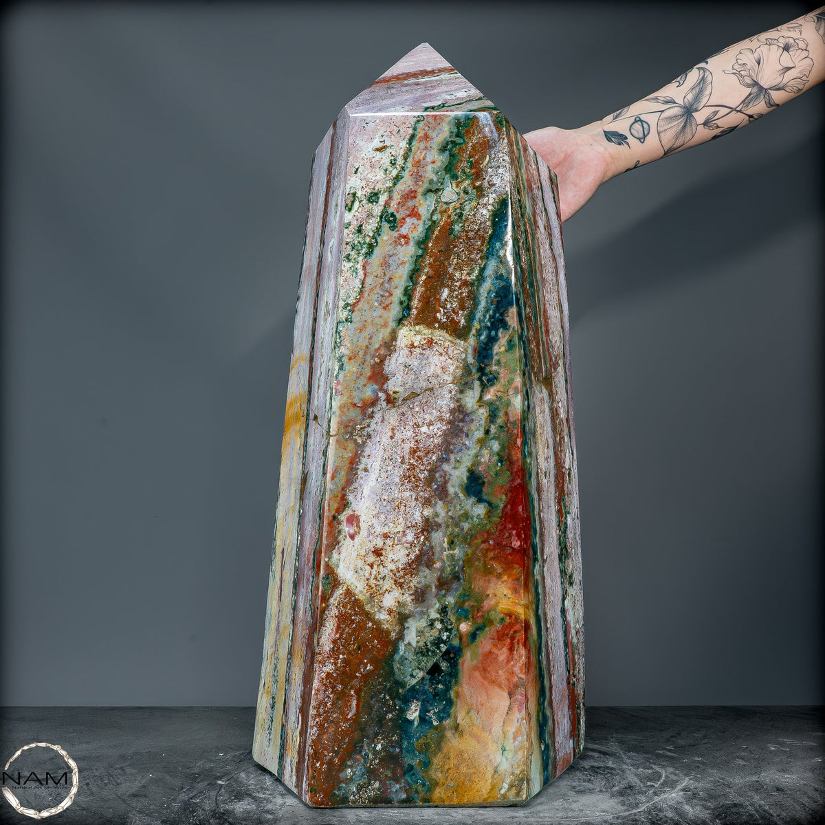Natürlicher Ocean Jasper Kristall-Obelisk - 42463,59g