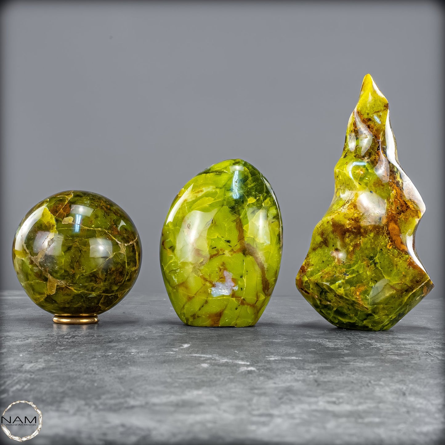 Außergewöhnliches Grünes Opal Set -1624,24g