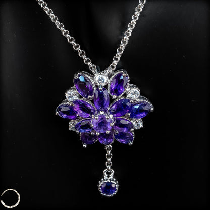 Amethyst-Kette – elegante Tiefe in leuchtendem Violett - 5,97g-29,85ct