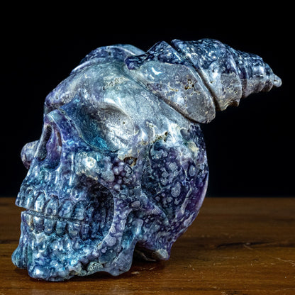 Natürlicher Botryoidal Chalcedony Kristall-Totenkopf - 3320,84g