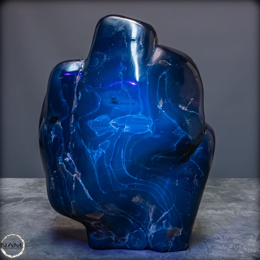 Naturlicher Blau-Roter Bernstein aus Indonesien - 2105,21g