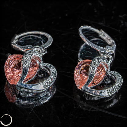 Elegante Topas-Ohrringe in Herzform - 4,08g 20,4ct