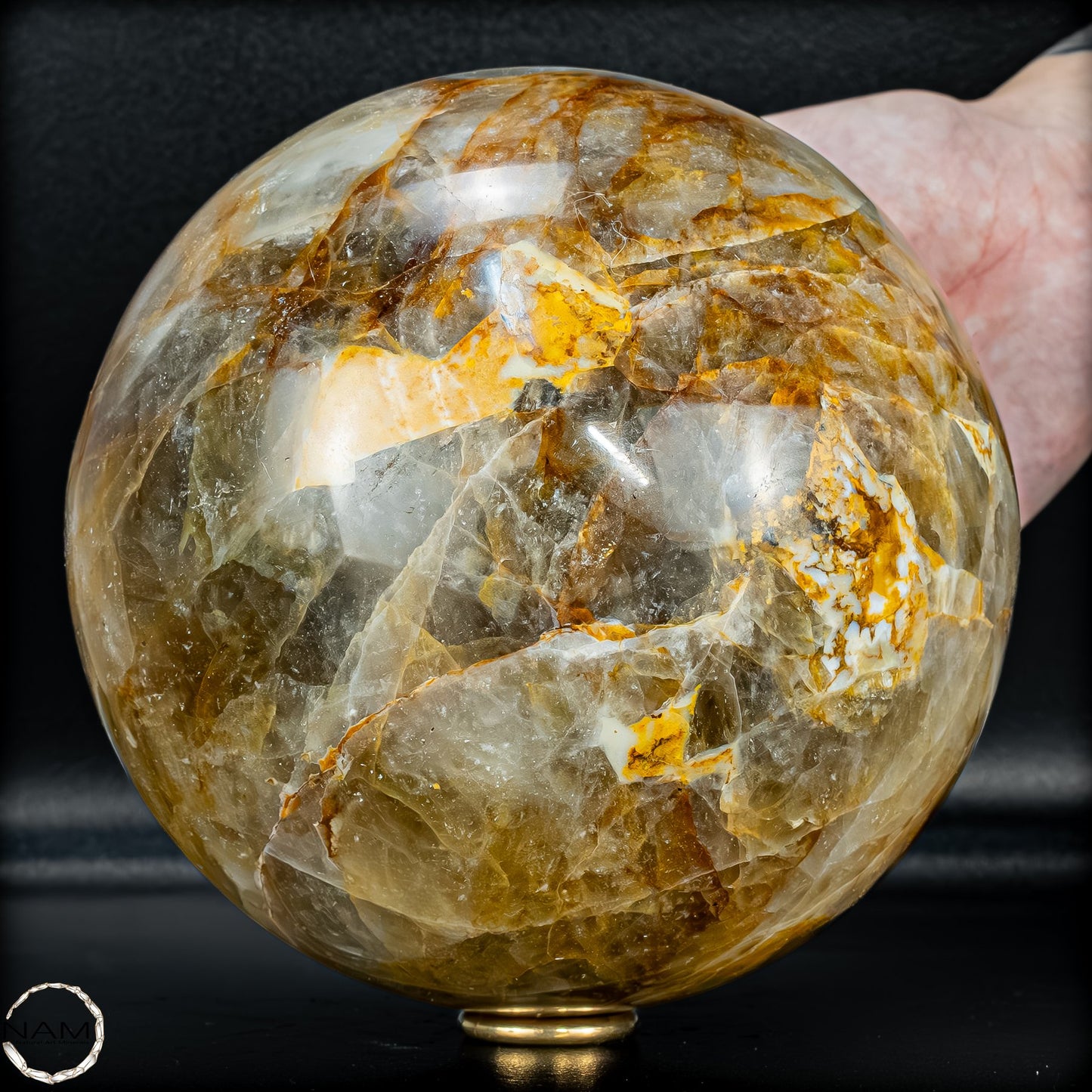 Große Natürliche Quarz Kristall-Kugel "Golden Healer" -4149,61g