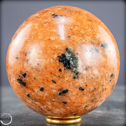 Natürliche Orangencalcit  Kristall-Kugel - 887,33g