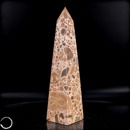 Natürlicher Leoparden-Jaspis Obelisk -1000,52g