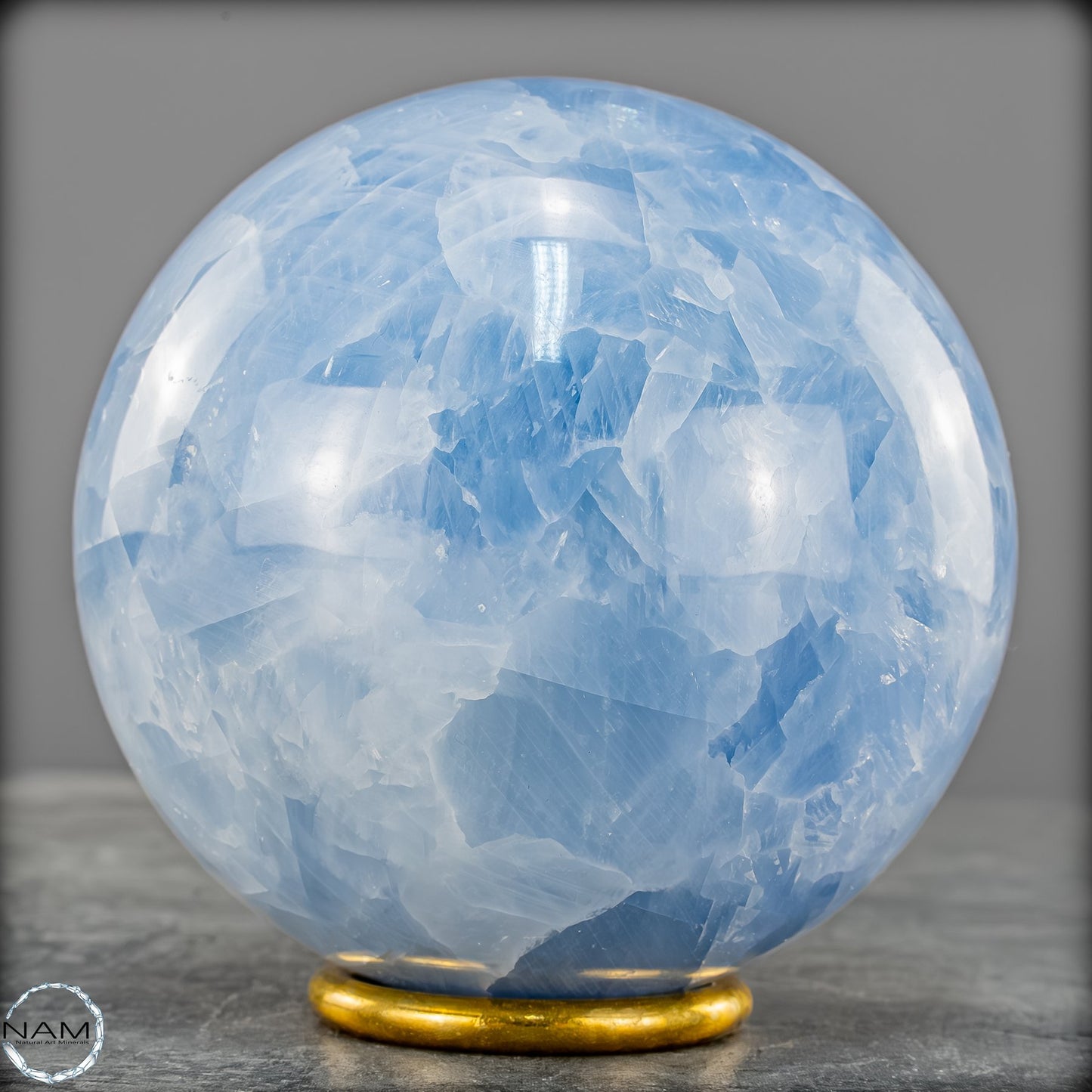 Natürliche Blaue Calcit-Kristall Kugel - 987,64g
