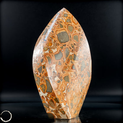 Natürliche Leoparden-Jaspis Kristall Flamme- 950,95g