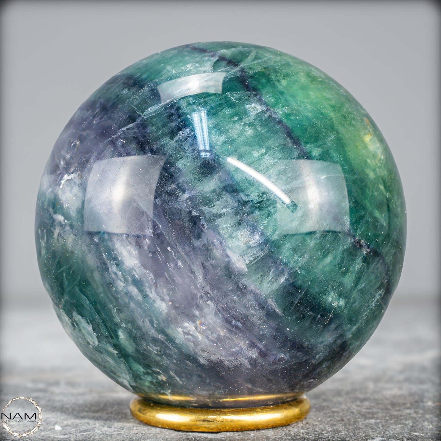 Natürliche Lila-Grüne Fluorit Kugel, China - 1056,01g - 87mm