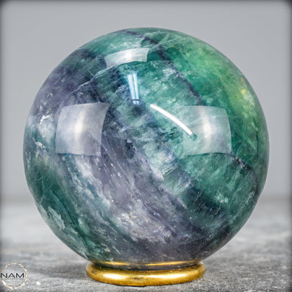 Natürliche Lila-Grüne Fluorit Kugel, China - 1056,01g - 87mm
