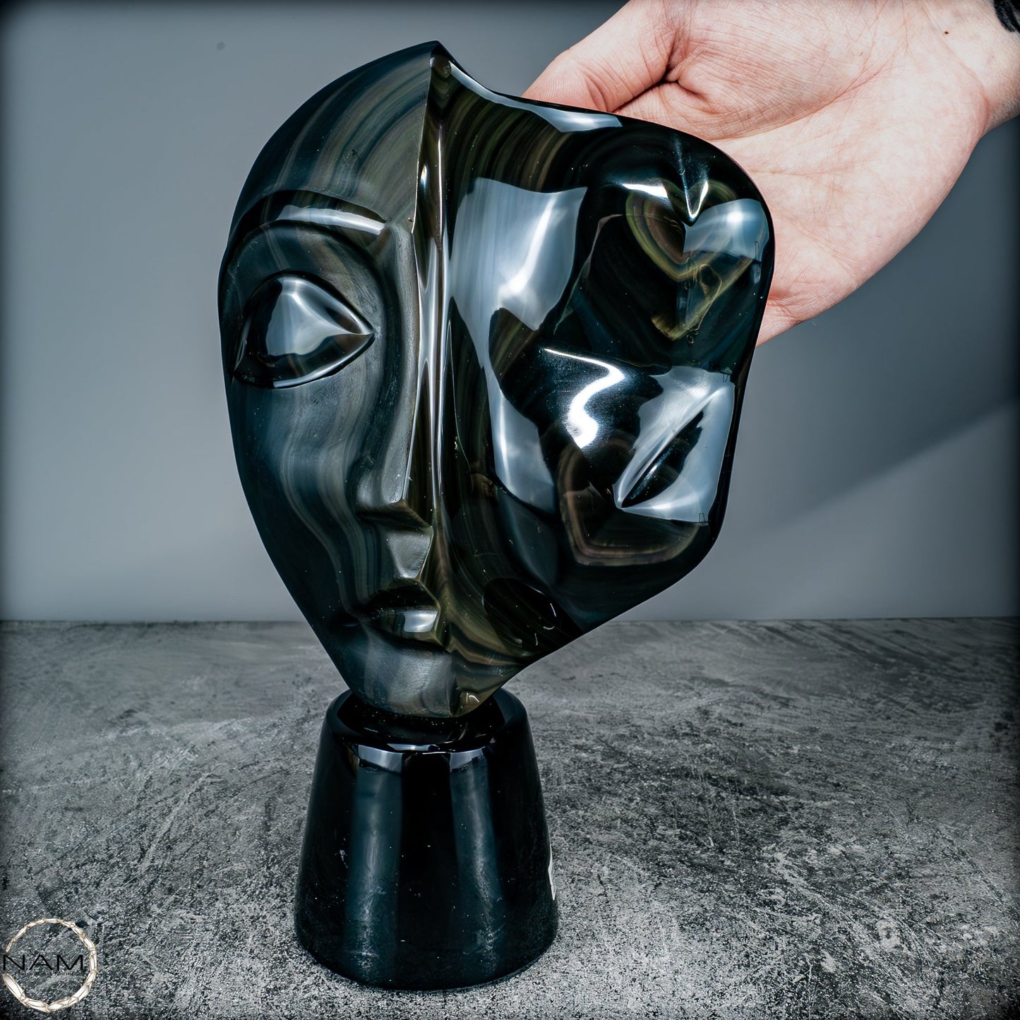 Natürliche Regenbogen-Obsidian -Skulptur - 1272,39g