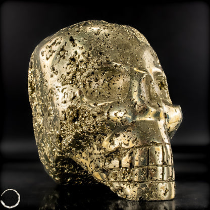 Natürlicher Pyrit Schädel/Totenkopf Skulptur -4421,28g