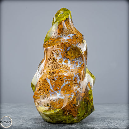 Natürliche Grüner Opal-Kristall Flamme -1052,42g