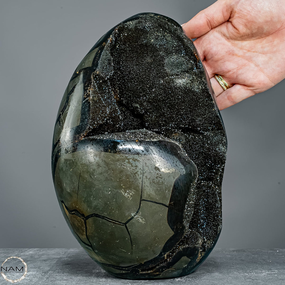 Natürliche Septarien Druse mit Calzit Kristallen - 5621,44g
