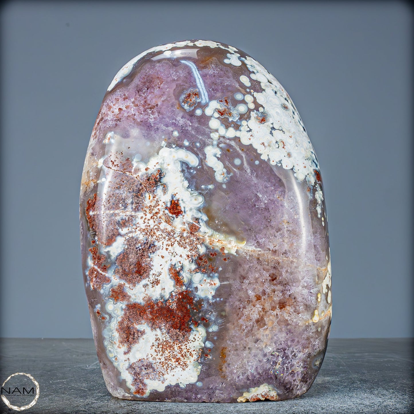 Natürliche Ozean-Jaspis Kristall-Freiform mit Amethyst - 2648,44g