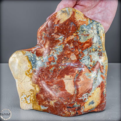 Natürliche Indonesische Picture Jasper-Kristall Freiform – 1434,81g