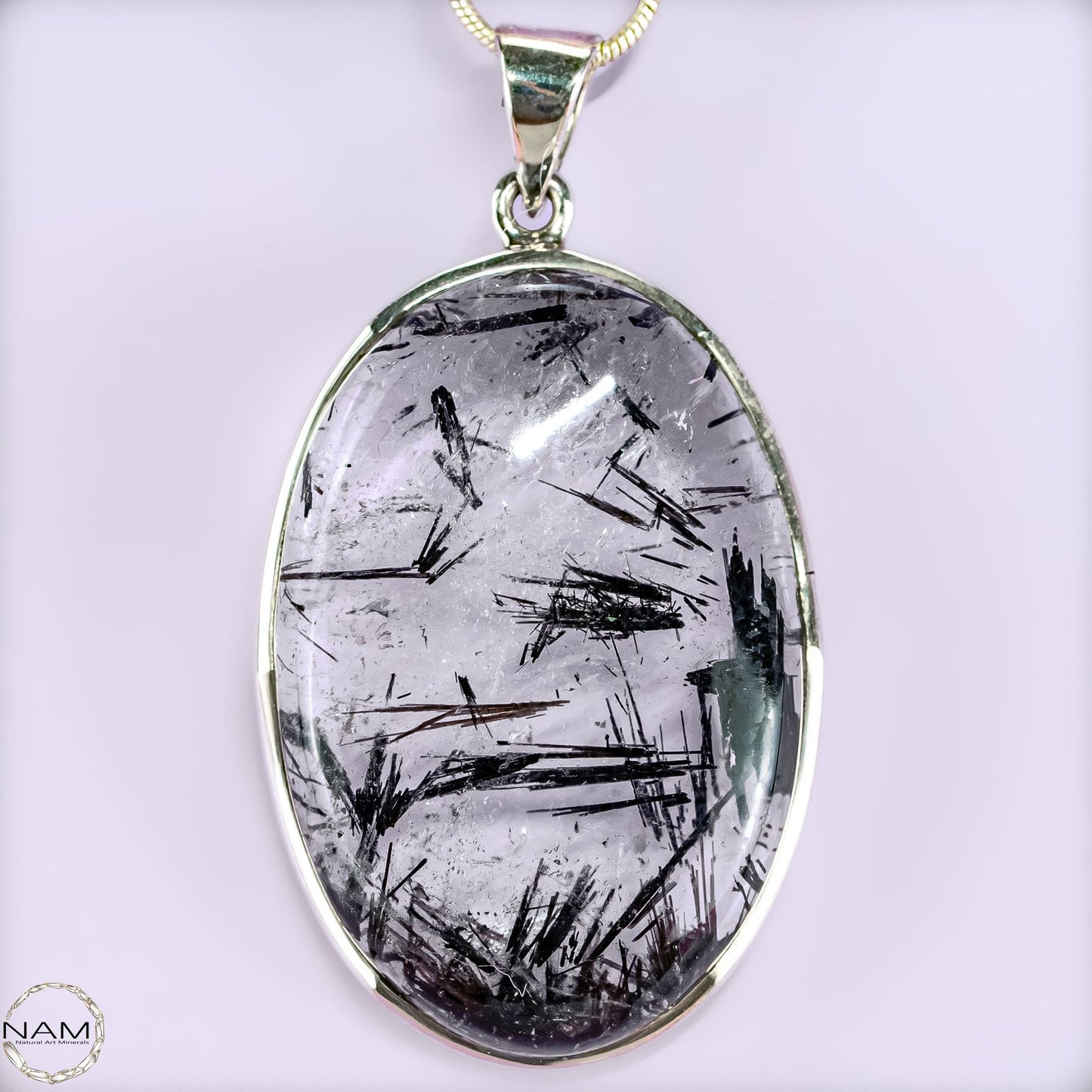 Eleganter Turmalin-Quarz Anhänger aus 925er Silber- 18,15g 90,75ct