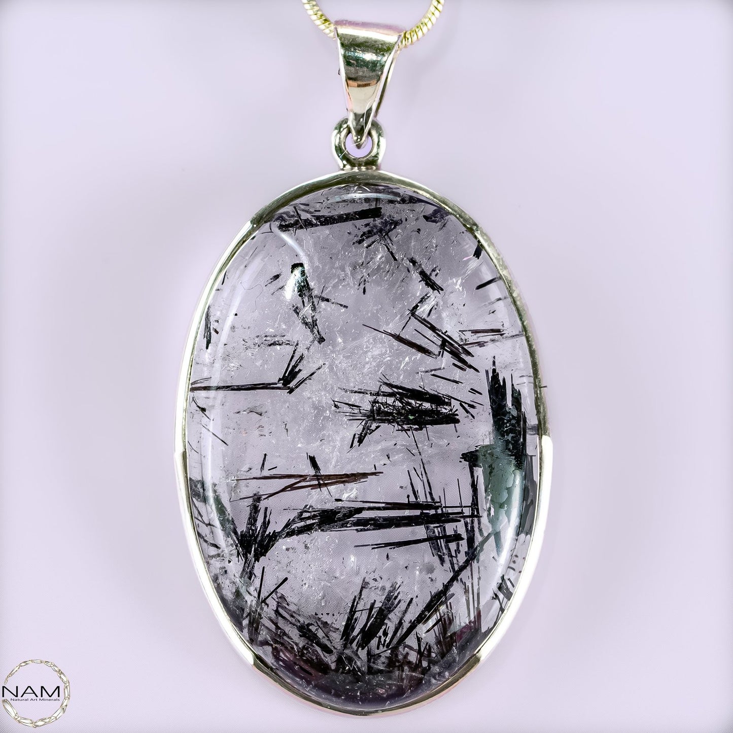 Eleganter Turmalin-Quarz Anhänger aus 925er Silber- 18,15g 90,75ct