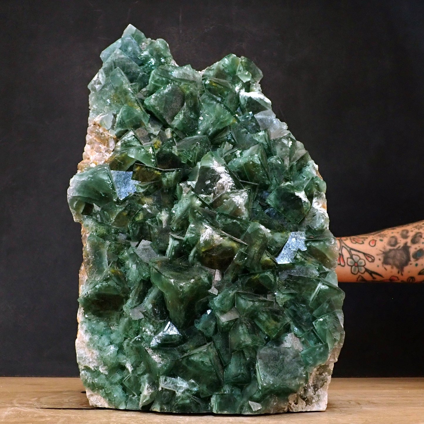 Natürliche blau-grüne Fluorit-Kristallcluster-Skulptur - 14445,86g