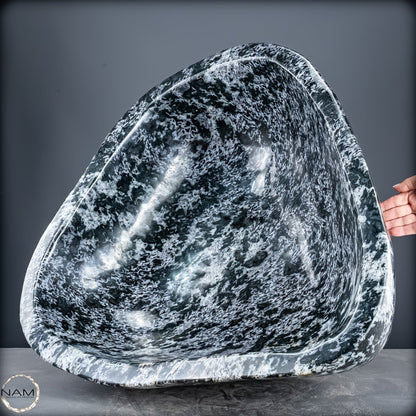 Natürliche Indigo Gabbro - Merlinite Schüssel - 81 kg