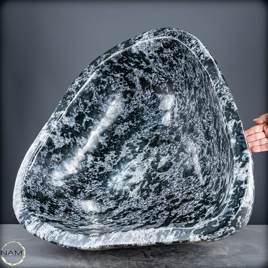 Natürliche Indigo Gabbro - Merlinite Schüssel - 81 kg