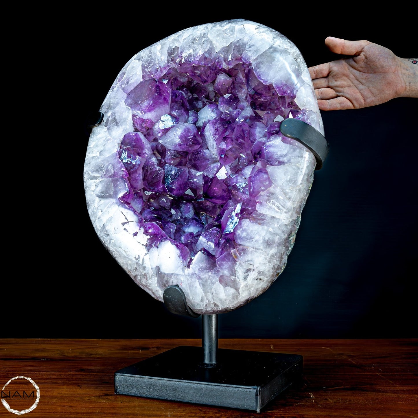 Große Natürliche Amethyst-Kristalle/Druse auf Ständer - 25653,08g