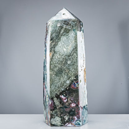 Natürlicher Jaspis-Achat Kristall-Obelisk - 29801,11g