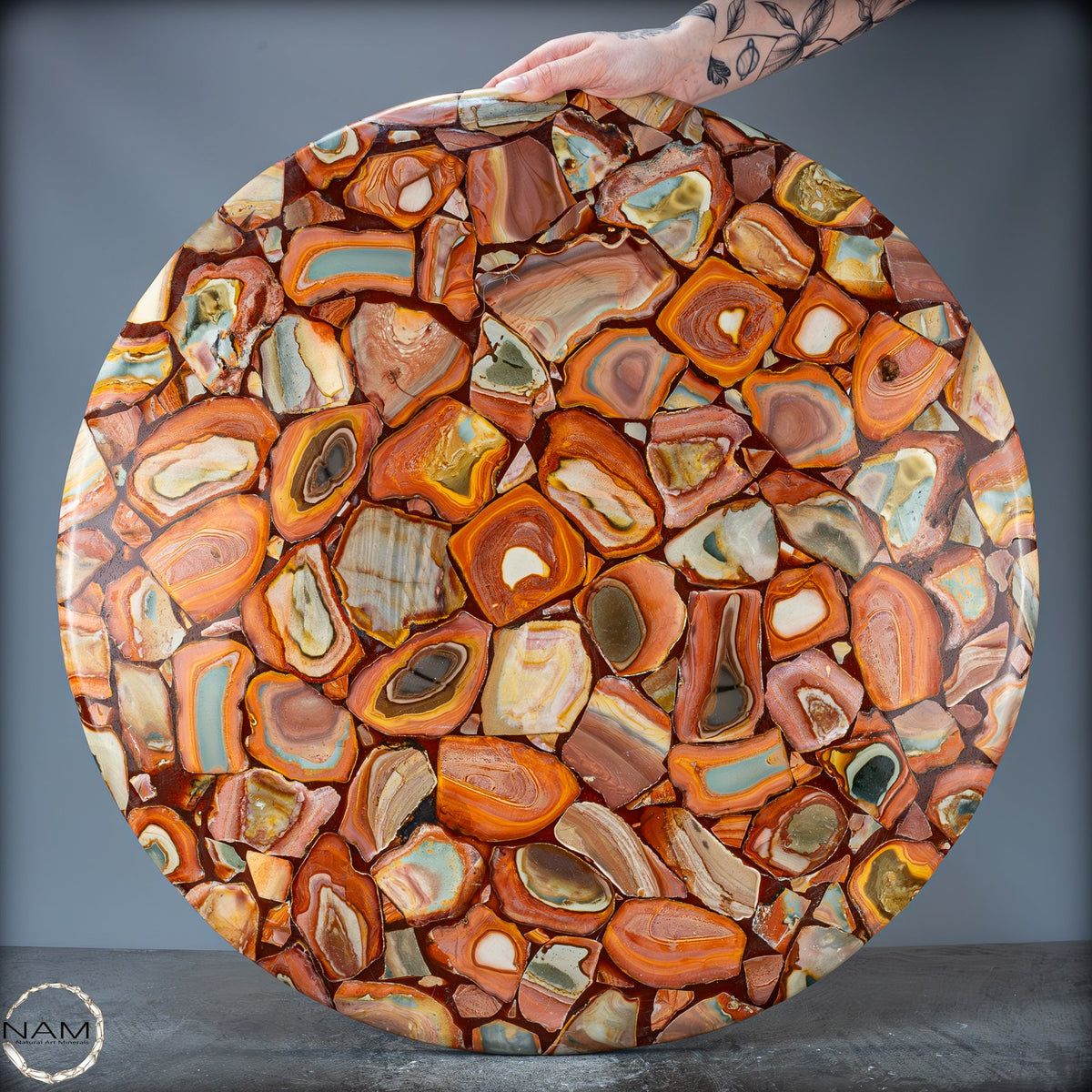 Wunderschöne Tisch-Platte aus Natürlichem Jasper - 13984,11g