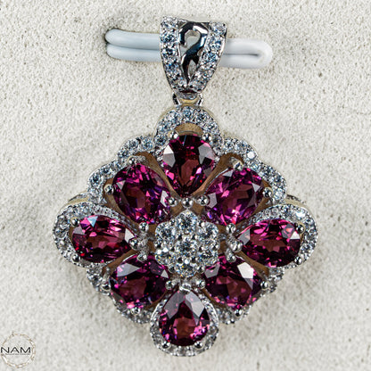 Traumhafter Rubellit-Turmalin Anhänger aus 925er Silber –  17,3ct