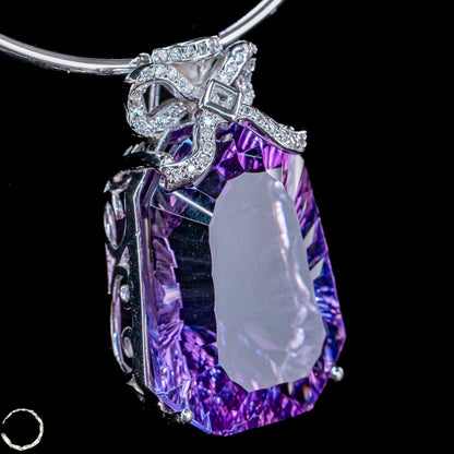 Amethyst-Anhänger – ein Meisterwerk aus Licht, Tiefe und Eleganz - 14,85g