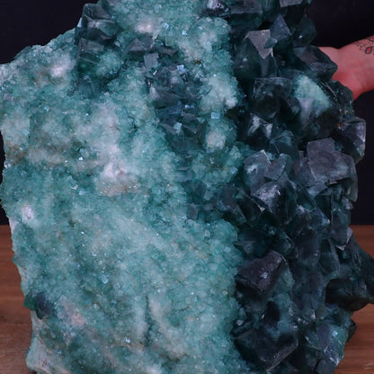 Natürliche blau-grüne Fluorit-Kristallcluster-Skulptur, Madagaskar - 18465,63g