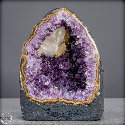 Amethyst-Druse mit Calcit aus Uruguay – 1626,45g