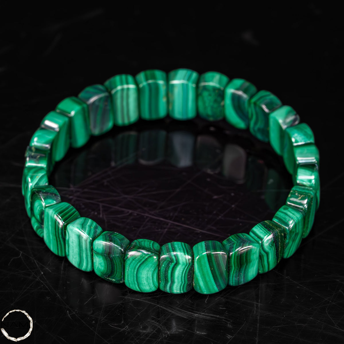 Natürlicher Malachit Armreif – Ein Meisterwerk der Natur 31,05g - 155,25ct